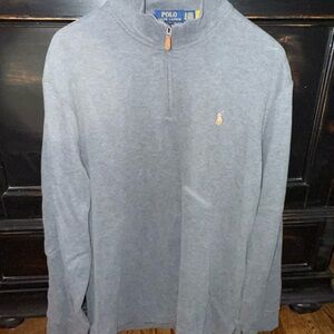 Ralph Lauren Charcoal Quarter-Zip Sweater